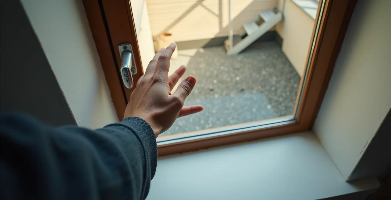 Fenêtre de sous-sol avec margelle conforme aux normes d'évacuation d'urgence